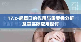 17.c-起草口的作用與重要性分析及其實際應用探討