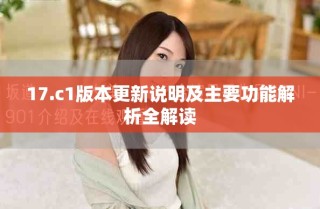 17.c1版本更新說明及主要功能解析全解讀