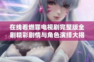 在線(xiàn)看燃罪電視劇完整版全劇精彩劇情與角色演繹大揭秘