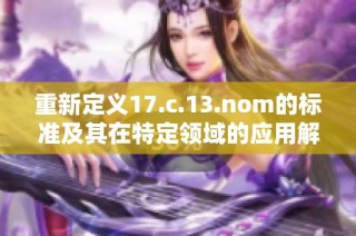 重新定義17.c.13.nom的標準及其在特定領(lǐng)域的應(yīng)用解析