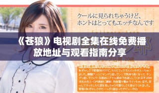 《蒼狼》電視劇全集在線免費播放地址與觀看指南分享