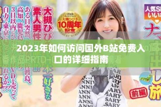 2023年如何訪問國(guó)外B站免費(fèi)入口的詳細(xì)指南