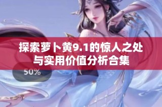 探索蘿卜黃9.1的驚人之處與實(shí)用價值分析合集