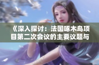 《深入探討：法國啄木鳥項目第二次會議的主要議題與成果》