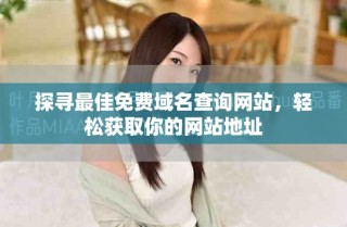 探尋最佳免費(fèi)域名查詢網(wǎng)站，輕松獲取你的網(wǎng)站地址