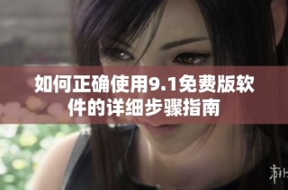 如何正確使用9.1免費(fèi)版軟件的詳細(xì)步驟指南