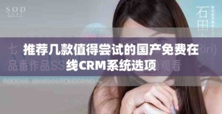 推薦幾款值得嘗試的國產(chǎn)免費(fèi)在線CRM系統(tǒng)選項