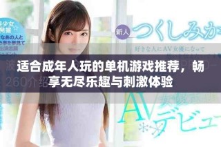 適合成年人玩的單機游戲推薦，暢享無盡樂趣與刺激體驗