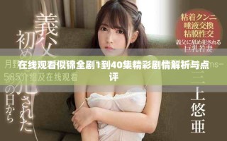 在線觀看似錦全劇1到40集精彩劇情解析與點(diǎn)評(píng)