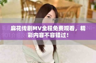 麻花傳劇MV全程免費觀看，精彩內容不容錯過！