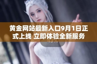 黃金網(wǎng)站最新入口9月1日正式上線(xiàn) 立即體驗(yàn)全新服務(wù)與資源