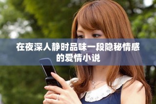 在夜深人靜時品味一段隱秘情感的愛情小說