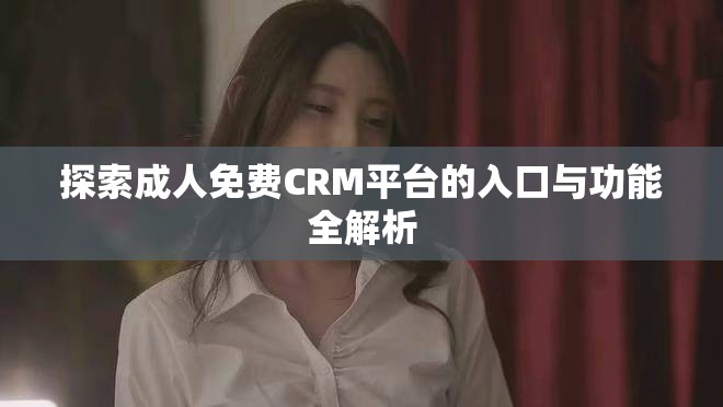 探索成人免費CRM平臺的入口與功能全解析
