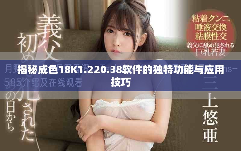 揭秘成色18K1.220.38軟件的獨特功能與應用技巧