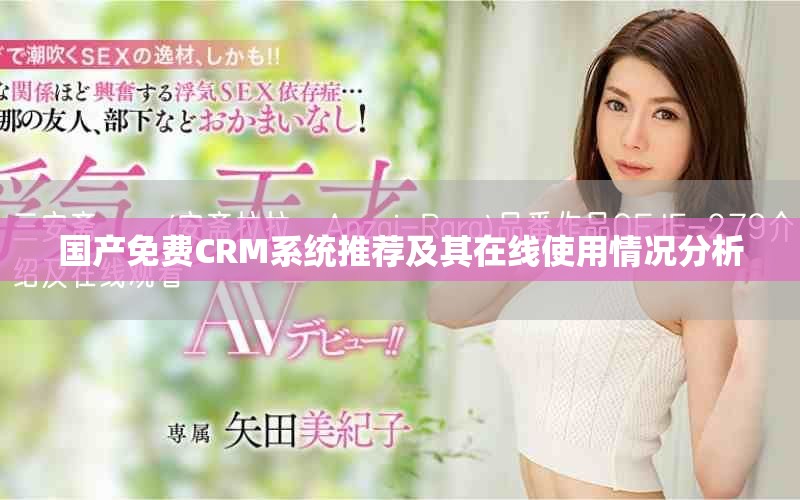 國產(chǎn)免費(fèi)CRM系統(tǒng)推薦及其在線使用情況分析