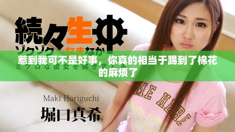 惹到我可不是好事，你真的相當于踢到了棉花的麻煩了